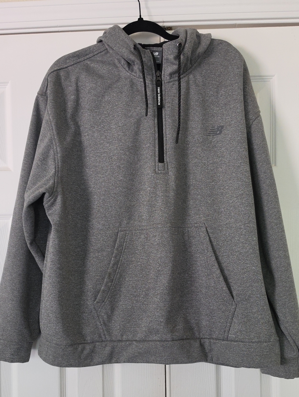 Mens New Balance Gray Zip-Up Hooded Sweater